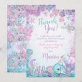 Under the Sea Animals Thank You Cards Kaart (Voorkant / Achterkant)