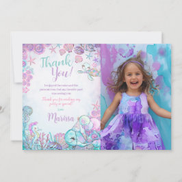 Under the Sea Animals Thank You Cards with Photo Kaart