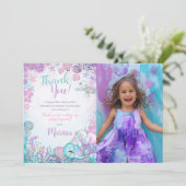 Under the Sea Animals Thank You Cards with Photo Kaart (Staand voorkant)