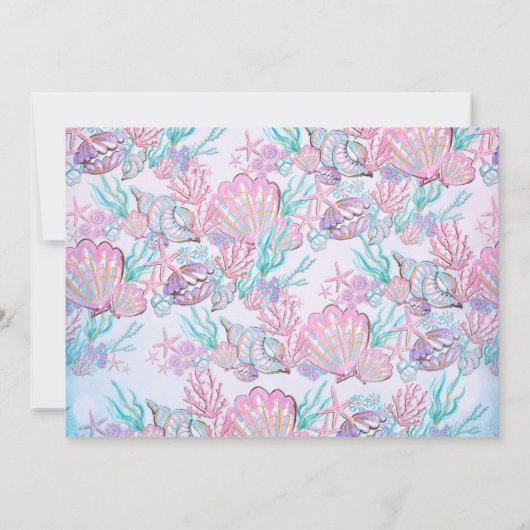 Under the Sea Animals Thank You Cards with Photo Kaart (Achterkant)