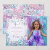Under the Sea Animals Thank You Cards with Photo Kaart (Voorkant / Achterkant)