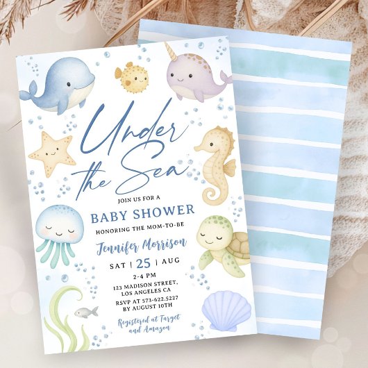 Under The Sea Baby Shower Cute Ocean Kaart