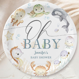 Under The Sea Baby Shower Geslacht Neutrale Oceaan Papieren Bordje