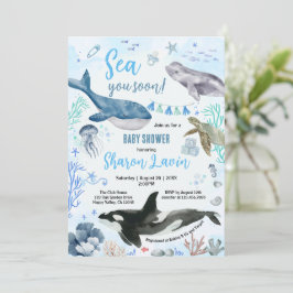 Under The Sea Baby Shower Jongen Blauw Kaart