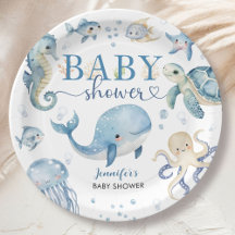 Under The Sea Baby Shower Jongen Blauwe Oceaan