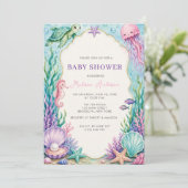 Under The Sea Baby Shower Kaart (Staand voorkant)