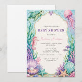 Under The Sea Baby Shower Kaart (Voorkant / Achterkant)