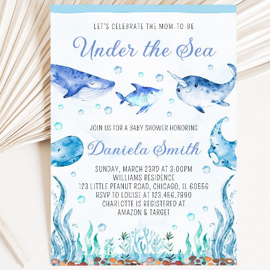 Under the Sea Baby Shower Kaart