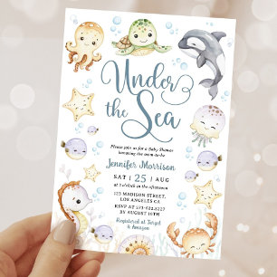 Under The Sea Baby Shower Oceaan Geslacht Neutraal Kaart