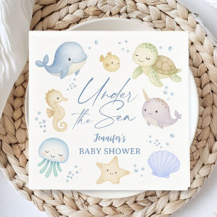 Under The Sea Baby Shower Oceaan Jongen Papier Servet