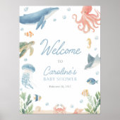 Under the Sea Baby Shower Welcome Sign Poster (Voorkant)