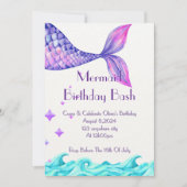 UNDER THE SEA BIRTHDAY INVITATION FOR GIRLS KAART (Voorkant)