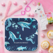 Under the Sea birthday invitation, ocean boy  Papieren Bordje (Feest)