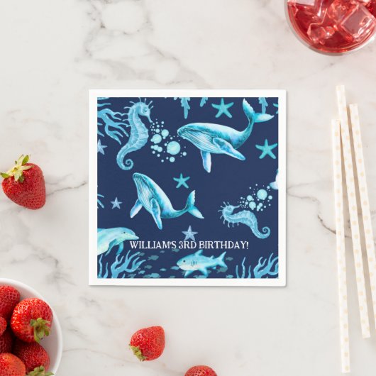 Under the Sea birthday invitation, ocean boy  Servet (Insitu)