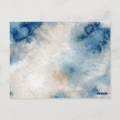 Under the sea Blue Beach Whale babyShower  Briefkaart (Achterkant)