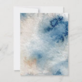 Under the sea Blue Beach Whale babyShower  Kaart (Achterkant)