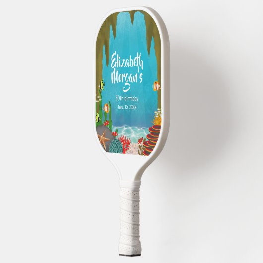 Under the Sea Cave Ocean Pickleball Paddle (Links)