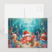 Under the Sea Christmas Party Collection Feestdagenkaart (Voorkant / Achterkant)