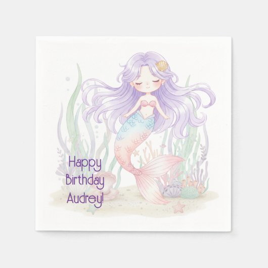 Under the Sea Cocktail Napkin Servet (Voorkant)