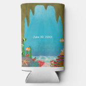 Under the Sea Creatures Beautiful Cave Birthday Seltzer Blikjeskoeler (Achterkant)