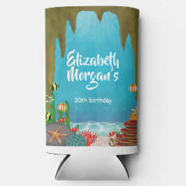 Under the Sea Creatures Beautiful Cave Birthday Seltzer Blikjeskoeler