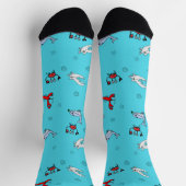 Under the Sea Crew Socks for Everyone - Aqua Sokken (Top)