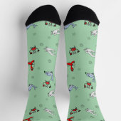 Under the Sea Crew Socks for Everyone - Sea Green Sokken (Top)