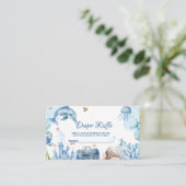 Under the sea Diaper Raffle Request Card Informatiekaartje (Staand voorkant)