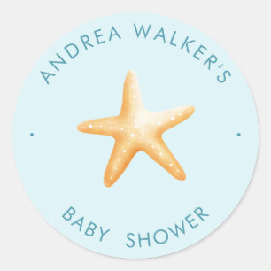 Under The Sea Dieren Kleurrijke Baby Shower Ronde Sticker