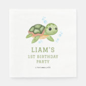 Under the sea first birthday Paper Servet (Voorkant)