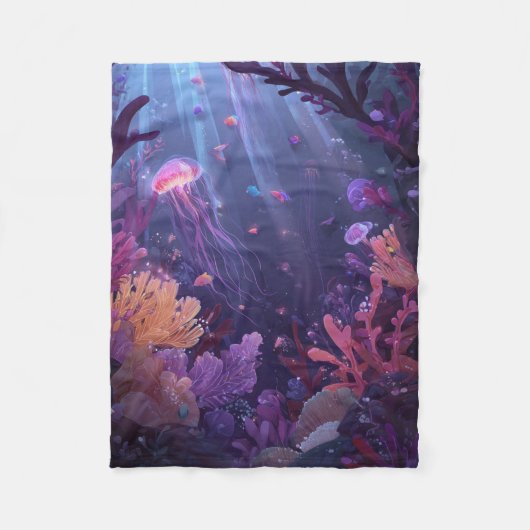 Under The Sea Fleece Deken (Voorkant)