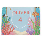Under the Sea Gift Bag, Oliver's 4th Birthday Pres Groot Cadeauzakje (Voorkant)