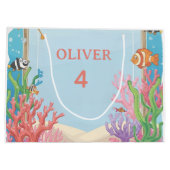Under the Sea Gift Bag, Oliver's 4th Birthday Pres Groot Cadeauzakje (Achterkant)