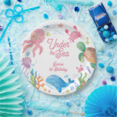 Under the Sea Kids 1st Birthday Papieren Bordje (Feest)
