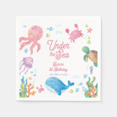 Under the Sea Kids 1st Birthday Servet (Voorkant)