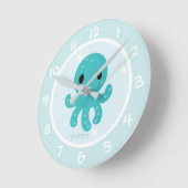 Under the Sea Kids Nursery Wall Clock Ronde Klok (Hoek)