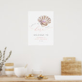 Under The Sea Little Pearl Baby Shower Welcome Poster (Keuken)