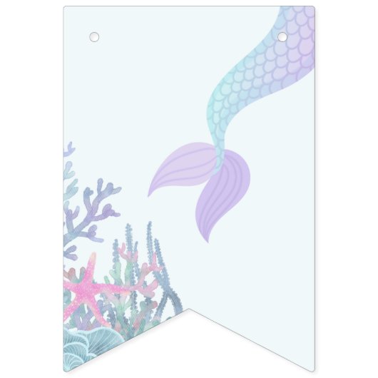 Under the Sea Matching Happy Birthday Vlaggetjes (Eerste vlag)