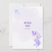 Under the sea Mermaid Birthday Invitation card Kaart (Achterkant)
