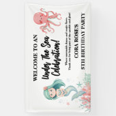 Under The Sea Mermaid Girls Birthday Banner (Verticaal)