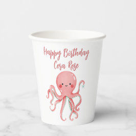 Under The Sea Mermaid Girls Birthday Paper cup Papieren Bekers