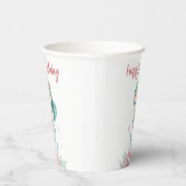 Under The Sea Mermaid Girls Birthday Paper cup Papieren Bekers (Rechts)