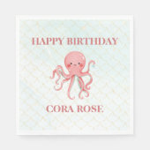 Under The Sea Mermaid Girls Birthday Servet (Voorkant)