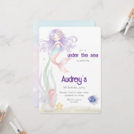 Under The Sea Mermaid Invitation Kaart