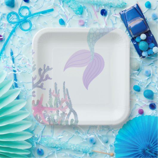 Under the Sea Mermaid Matching Papieren Bordje (Feest)