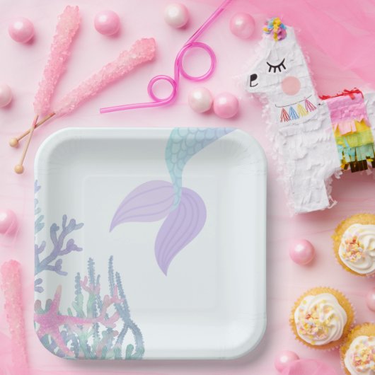 Under the Sea Mermaid Matching Papieren Bordje (Feest)