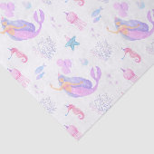 Under the Sea Mermaid Pattern Girl 1st Birthday  Tissuepapier (Detail)
