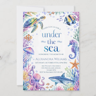 Under The Sea Oceaandieren Baby shower Kaart