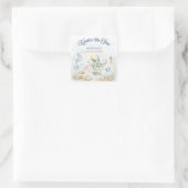 Under the Sea Ocean Animals Octopus Birthday Vierkante Sticker (Tas)