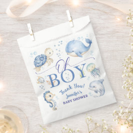 Under The Sea Ocean Baby Shower Boy Blue Bedankzakje